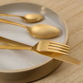 Herdmar Golden Metal Oslo Printed Cutlery - Set of 24